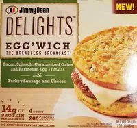 Mängden socker i Jimmy Dean Delights Eggwich