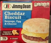 Mängden socker i Cheddar biscuit sausage, egg, & cheese