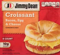 Mängden socker i Croissant bacon