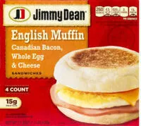 Mängden socker i English muffin sandwiches canadian bacon