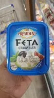 Mängden socker i President, feta crumbles