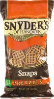 Mängden socker i Snyder's of hanover snaps pretzel