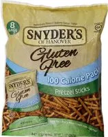Mängden socker i Gluten free pretzel sticks calorie count