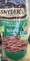 Mängden socker i Snyder's of hanover sticks pretzels