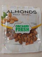 Mängden socker i Whole natural almonds