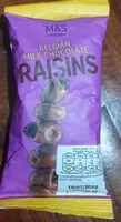 Mängden socker i Raisins chocolat