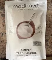 Mängden socker i Simpla zero calories allulose sweeterner