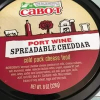 Mängden socker i Port wine spreadable cheddar, cold pack cheese food