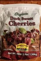 Mängden socker i Organic dark sweet cherries