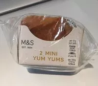 Mängden socker i 2 mini Yum Yums