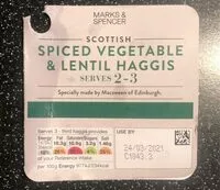 Mängden socker i Spiced Vegetable & Lentil Haggis