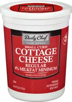 Mängden socker i Small Curd Cottage Cheese, Regular