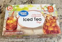 Mängden socker i Decaffeinated Iced Tea Bags