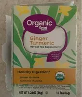 Mängden socker i Ginger Turmeric herbal tea supplement