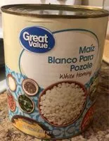 Mängden socker i White Hominy