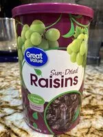 Mängden socker i Sun-Dried Raisins