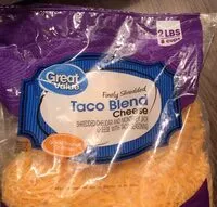 Mängden socker i Finely Shredded Taco Blend Cheese