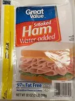 Mängden socker i Smoked Ham water added