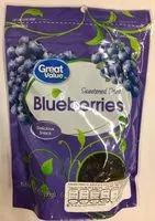 Mängden socker i Dried Blueberries