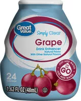 Mängden socker i Simply Clear Zero Calorie Drink Enhancer, Grape