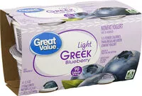 Mängden socker i Light Greek Nonfat Yogurt, Blueberry