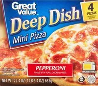 Mängden socker i Deep Dish Mini Pizza