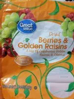 Mängden socker i Berries & Golden Raisins Dried Mixed Fruit