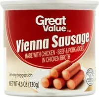 Mängden socker i Vienna Sausage