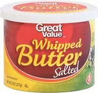 Mängden socker i Whipped Salted Butter