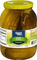 Mängden socker i Great value, dill wholes pickles