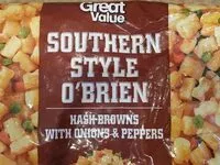 Mängden socker i Southern style o'brien hash browns with onions & peppers, southern style o'brien