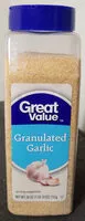 Mängden socker i Great Value Granulated Garlic, 26 oz