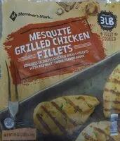 Mängden socker i Boneless skinless mesquite grilled chicken breast fillets