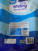 Mängden socker i Great Value Frozen Wild Caught Pacific Whiting Skin-On Fillets, 2 lb