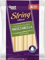 Mängden socker i Low-Moisture Part-Skim Mozzarella String Cheese