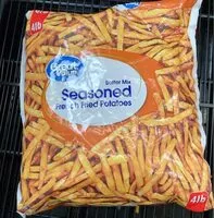 Mängden socker i Seasoned french fried potatoes