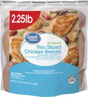 Mängden socker i Thin Sliced Chicken Breasts