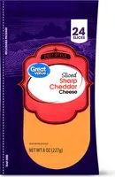 Mängden socker i Sharp Cheddar Cheese