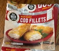 Mängden socker i Sea cuisine real beer batter wild caught cod fillets