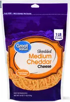 Mängden socker i Medium Cheddar Cheese