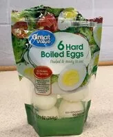 Mängden socker i Great Value 6 Hard Boiled Eggs