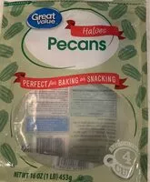 Mängden socker i Pecans - Halves