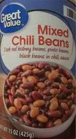 Mängden socker i Mixed chili beans dark red kidney beans