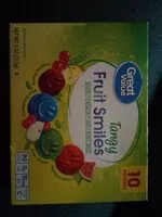 Mängden socker i Great Value Tangy Fruit Smiles