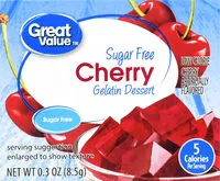 Mängden socker i Sugar Free Low Calorie Gelatin Dessert