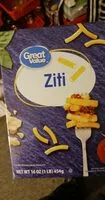 Mängden socker i Ziti enriched macaroni product