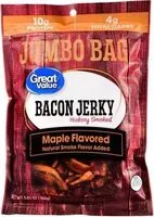 Mängden socker i Great Value Hickory Smoked Bacon Jerky, 5.85 Oz
