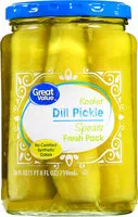 Mängden socker i Kosher dill pickle spears