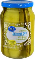 Mängden socker i Kosher sliced dill pickles
