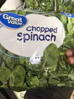 Mängden socker i Chopped spinach